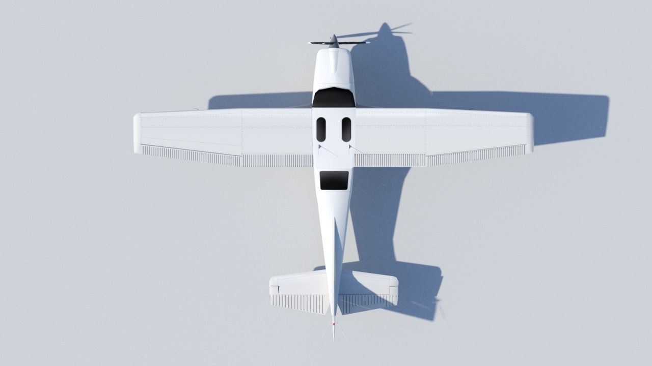 Cessna C182 Skyhawk Low Poly Static Model Low-poly 3D model_13
