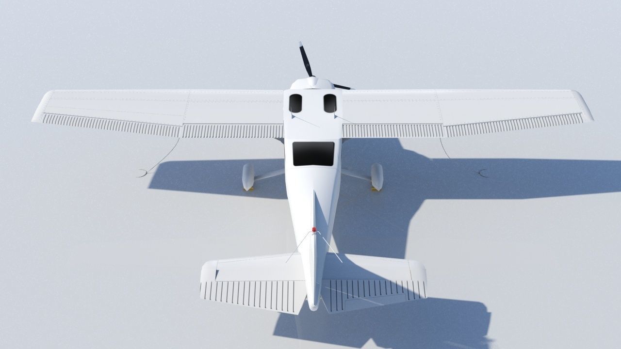 Cessna C182 Skyhawk Low Poly Static Model Low-poly 3D model_3