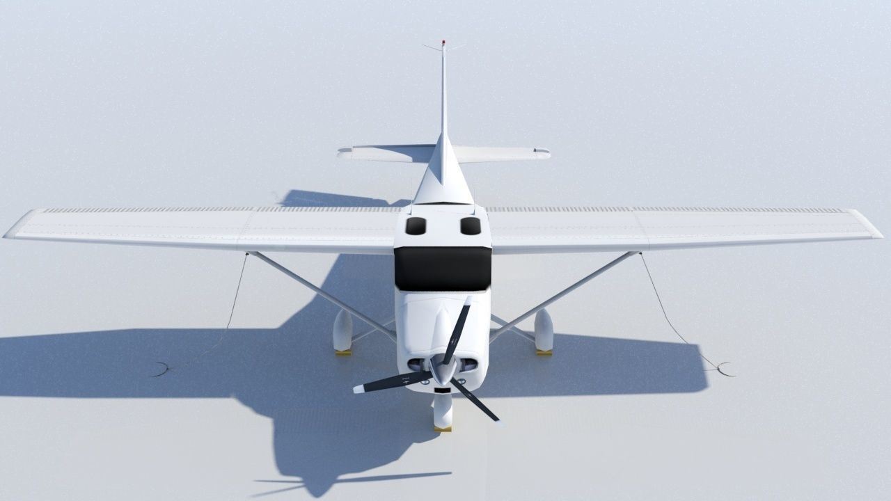 Cessna C182 Skyhawk Low Poly Static Model Low-poly 3D model_7