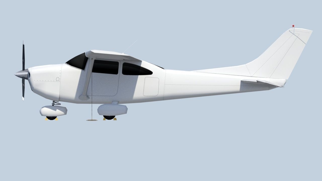 Cessna C182 Skyhawk Low Poly Static Model Low-poly 3D model_11