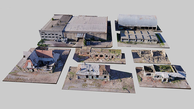 Abandoned-Soviet-Base-Kitbash 3D model