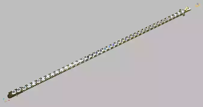 Riviera Round Gemstone Bracelet 3 50mm with clasp box   3D print model