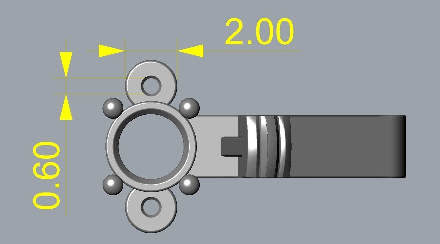 Riviera Round Gemstone Bracelet 3 50mm with clasp box   3D print model_26