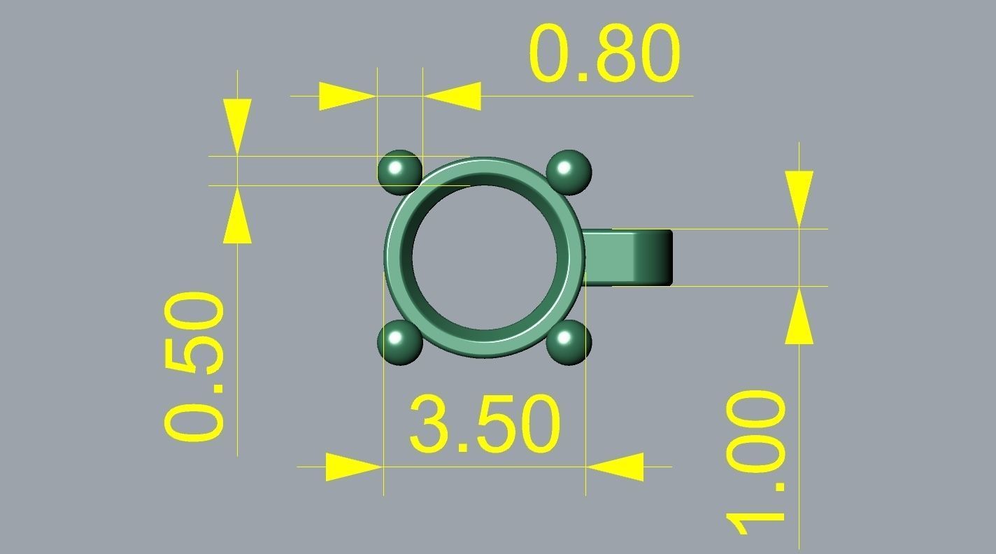 Riviera Round Gemstone Bracelet 3 50mm with clasp box   3D print model_20