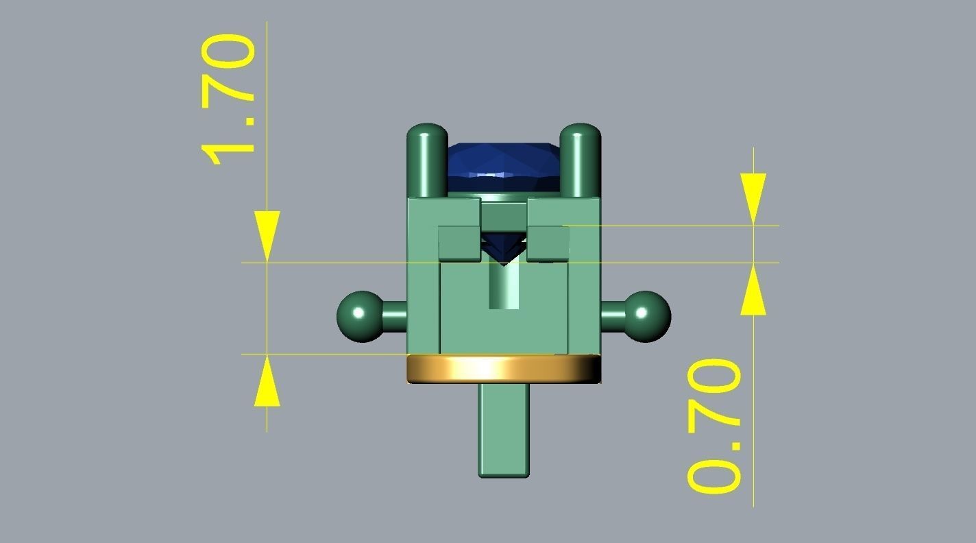 Riviera Round Gemstone Bracelet 3 50mm with clasp box   3D print model_19