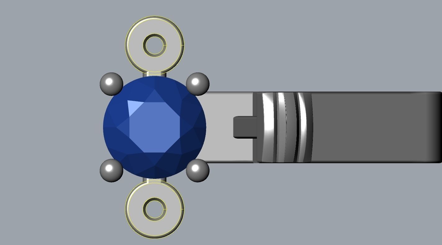 Riviera Round Gemstone Bracelet 3 50mm with clasp box   3D print model_13