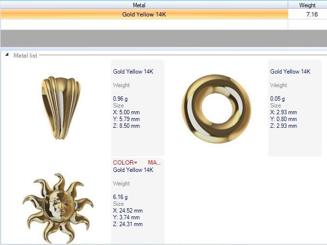 Italian Designer Sun Face Pendant Necklace Jewelry 3D print model_14