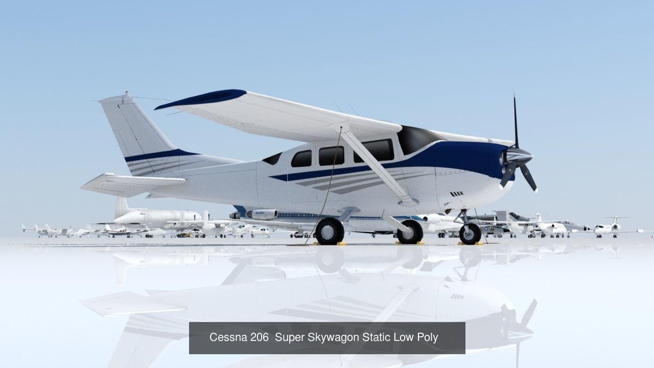 10 Small GA propeller Collection Static Low Poly _3