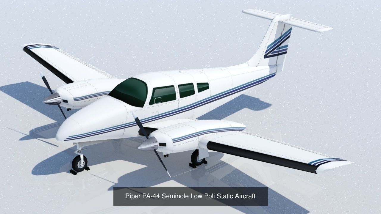 10 Small GA propeller Collection Static Low Poly _7