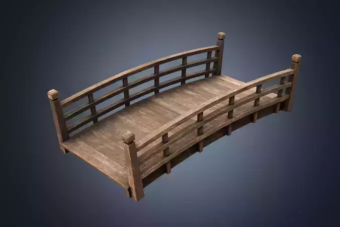 Wooden Bridge PBR Game Ready