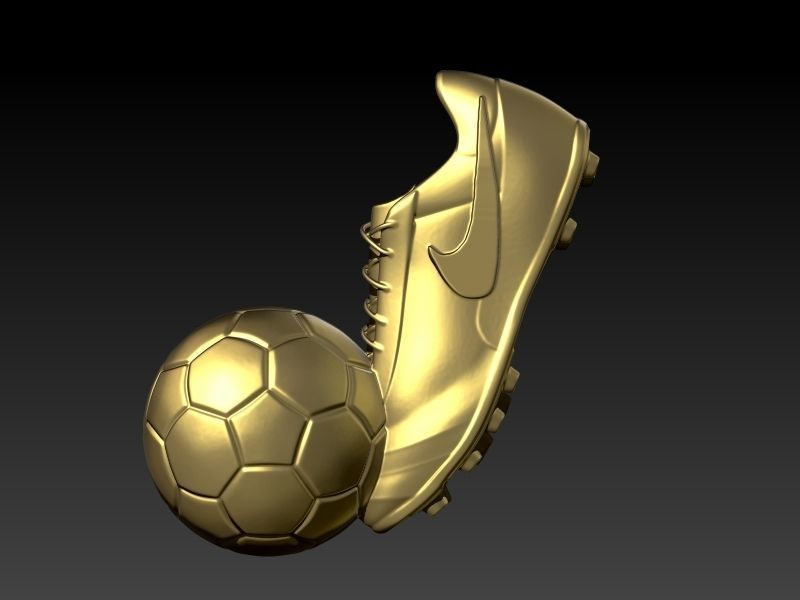 Soccer Shoe and Ball Pendant Necklace Jewelry 3D print model_2