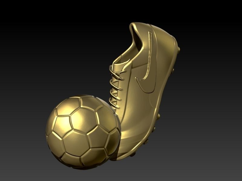 Soccer Shoe and Ball Pendant Necklace Jewelry 3D print model_23