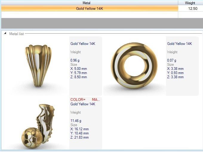 Soccer Shoe and Ball Pendant Necklace Jewelry 3D print model_32