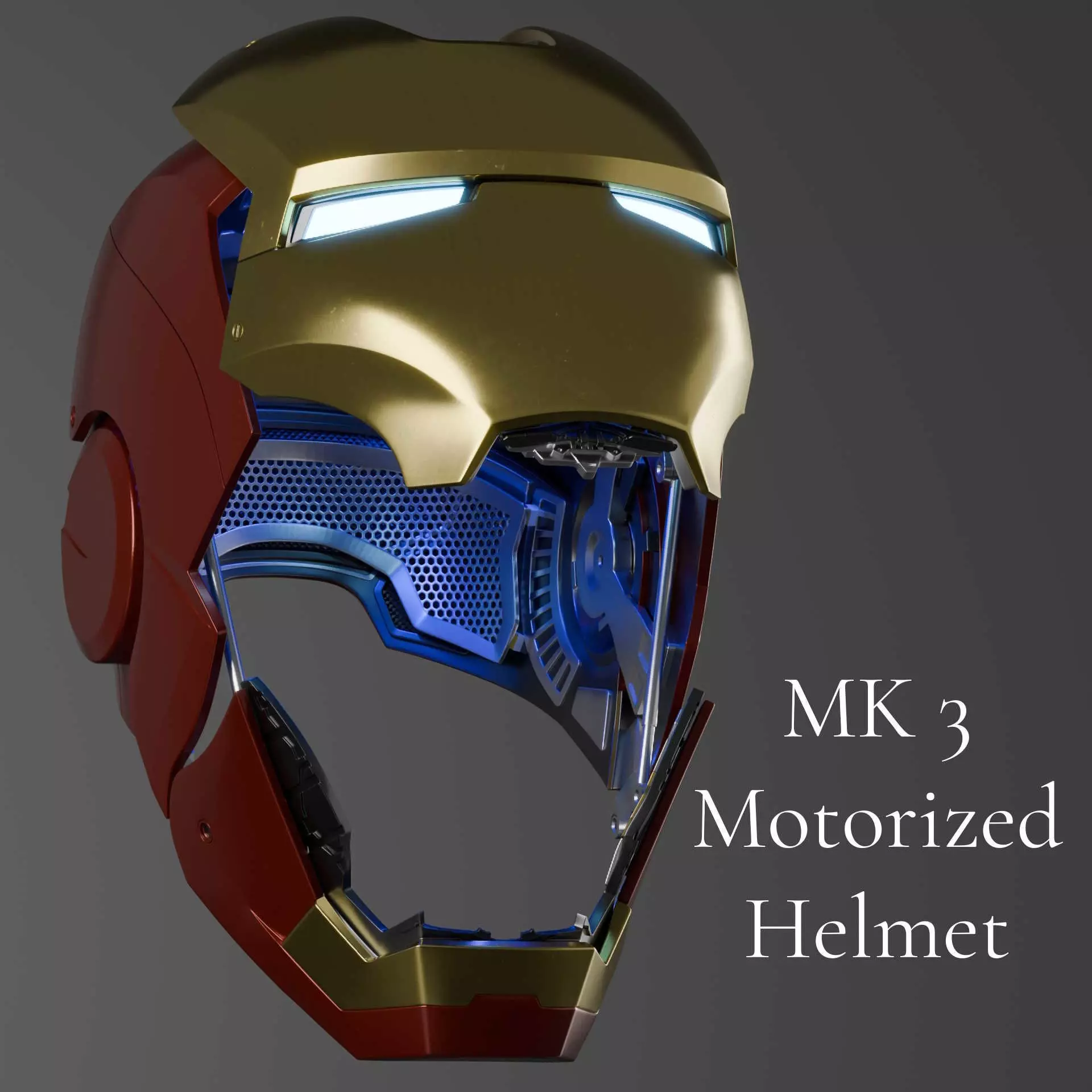 Iron Man Motorized Mk 3 3D Printable Iron Man Helmet 3D model 3D printable  | CGTrader