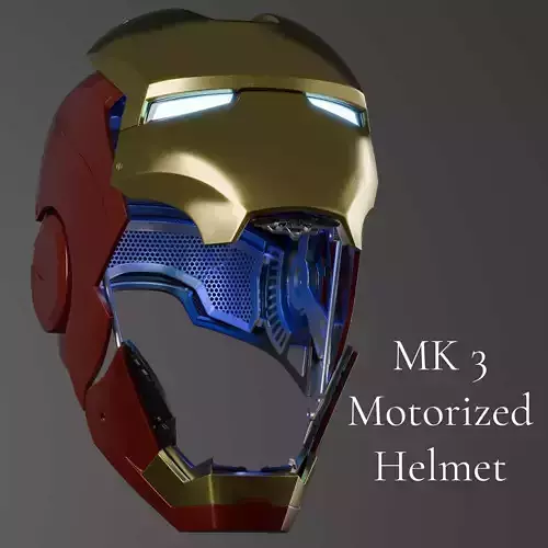 Iron Man Motorized Mk 3 3D Printable Iron Man Helmet 3D print model