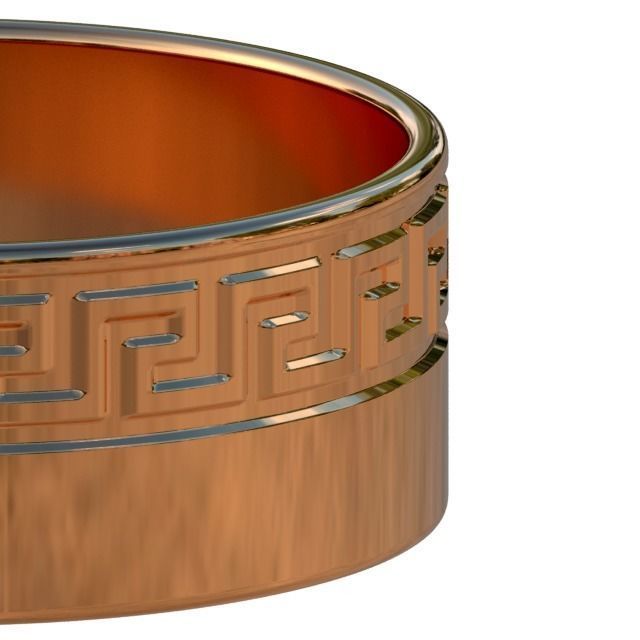 Printable ring in Greek style 3D print model_2