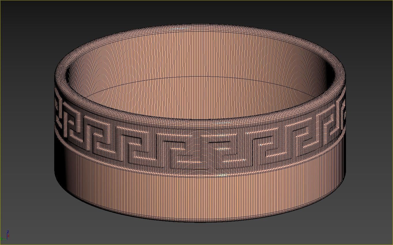 Printable ring in Greek style 3D print model_4