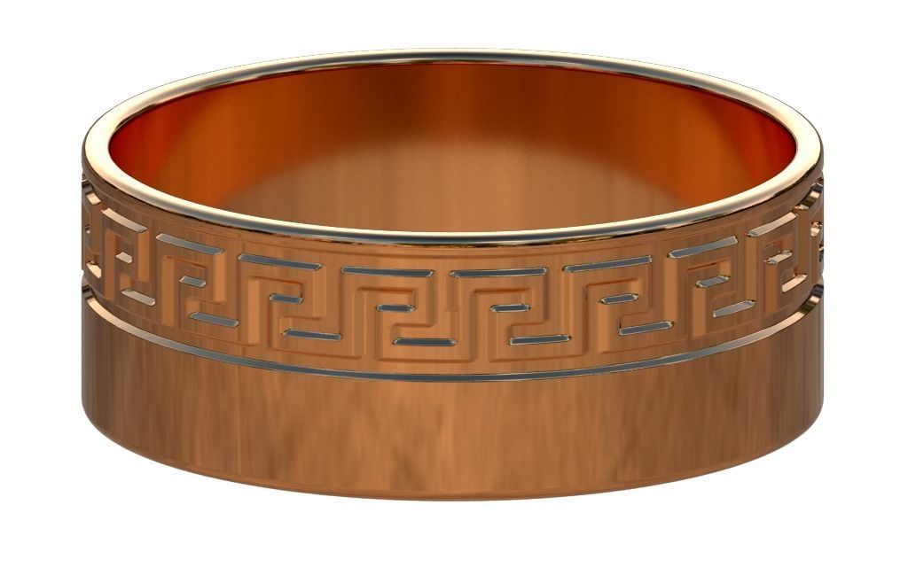 Printable ring in Greek style 3D print model_1