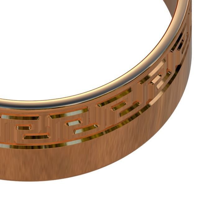 Printable ring in Greek style 3D print model_3