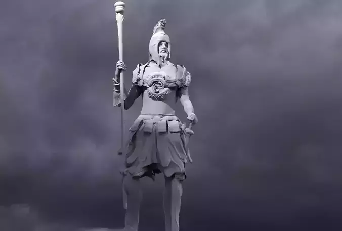  Illyrian soldier statue 3D model
