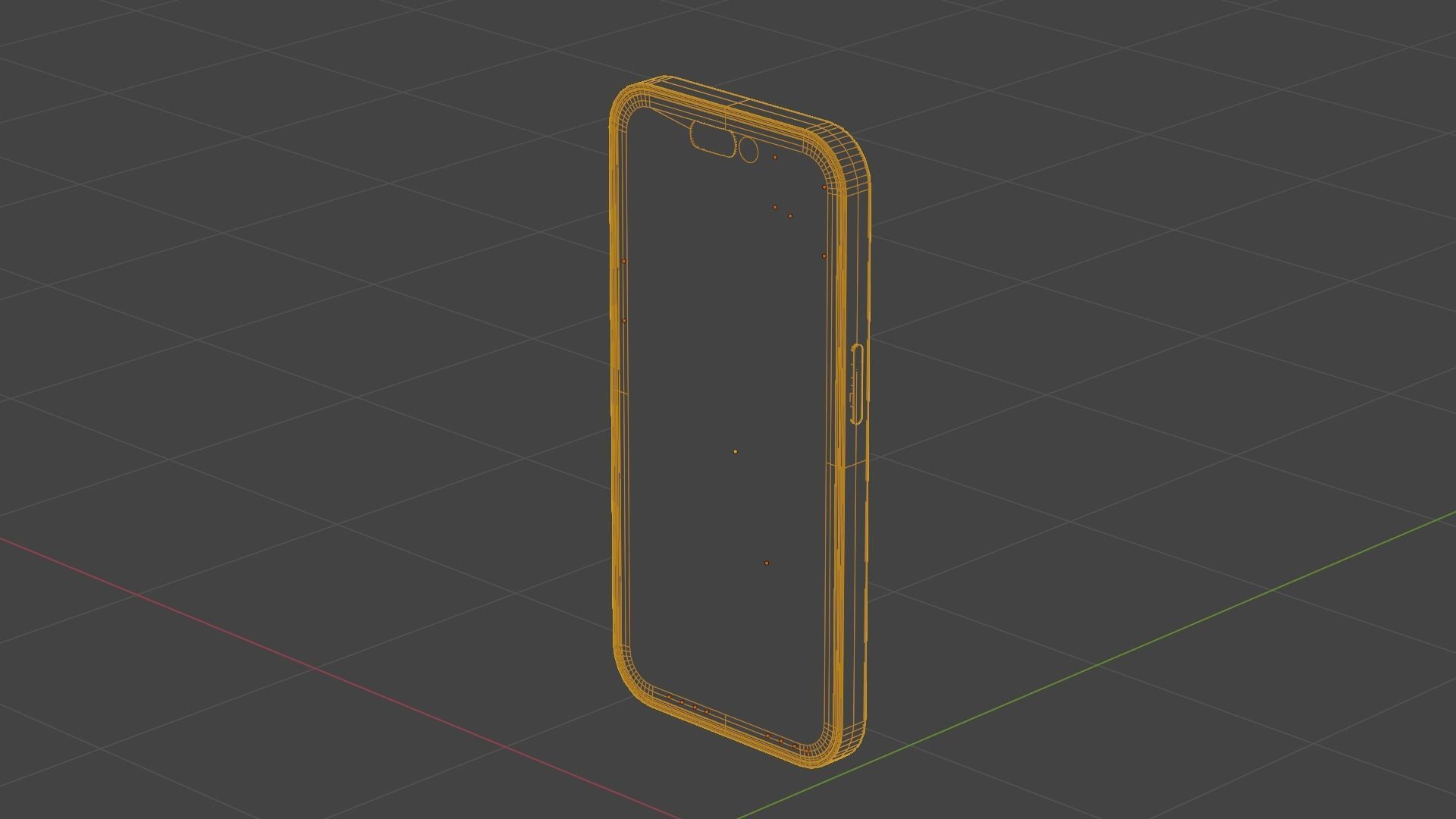 Iphone 13 pro Low-poly 3D model_8