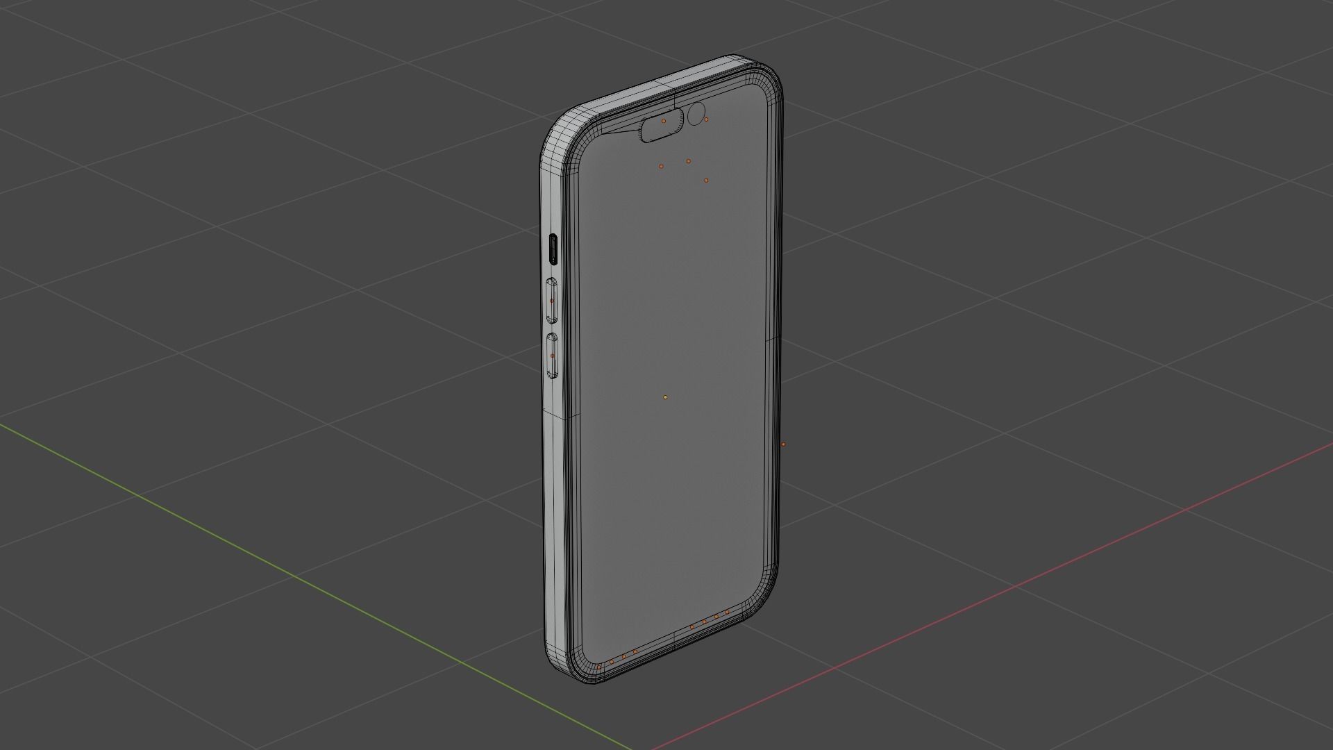 Iphone 13 pro Low-poly 3D model_3