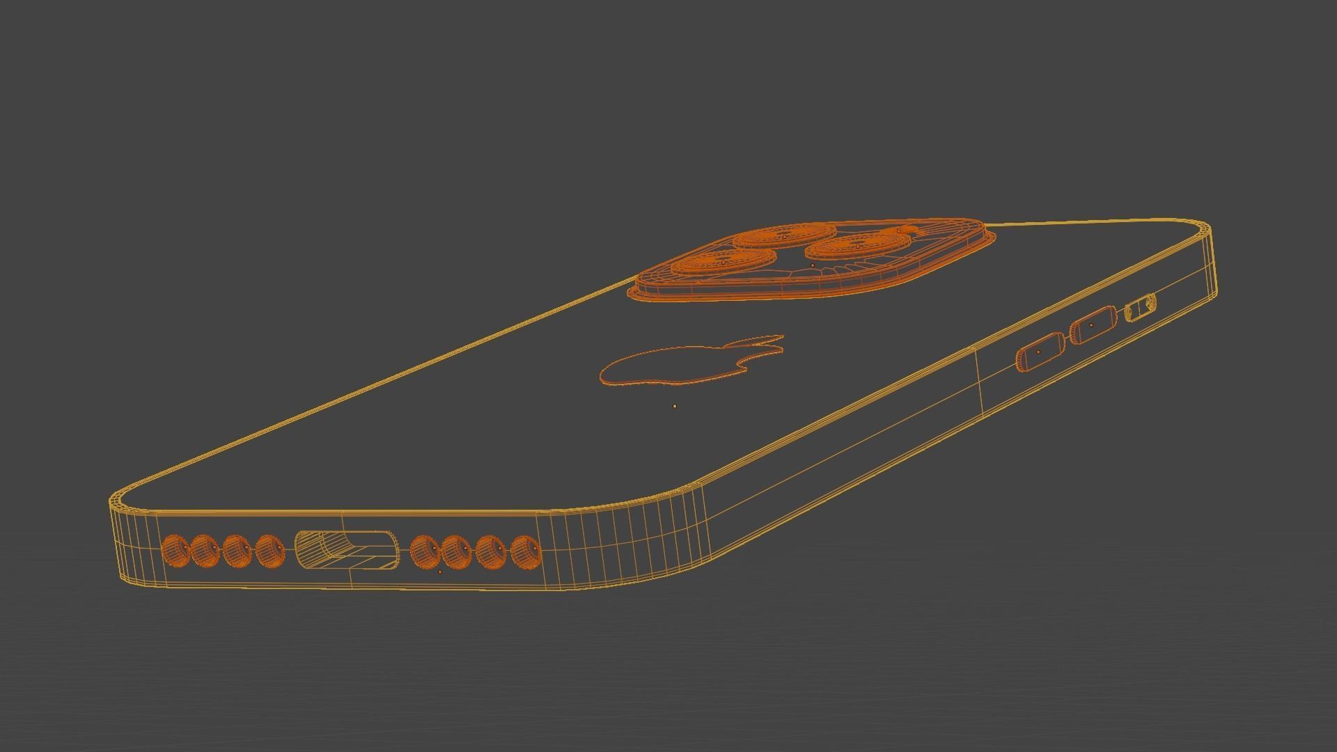 Iphone 13 pro Low-poly 3D model_9
