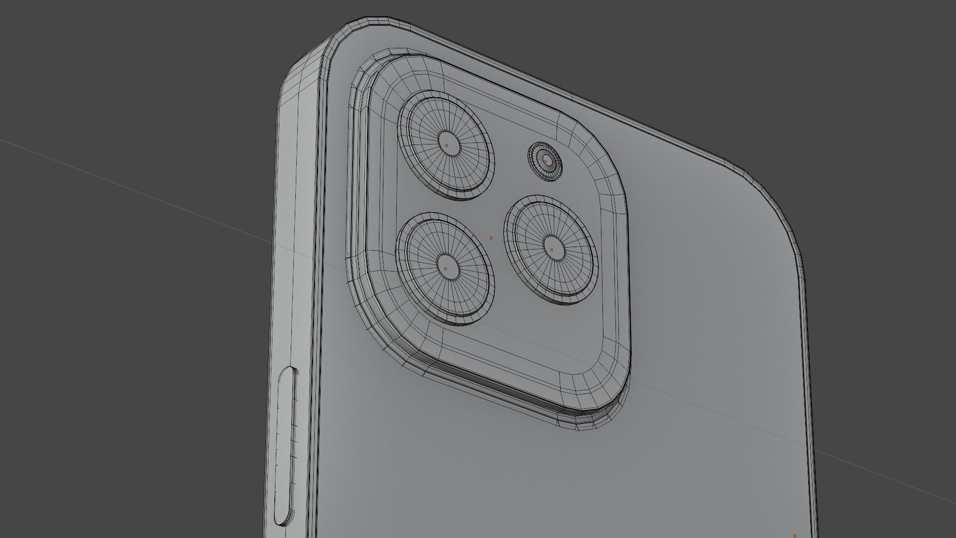 Iphone 13 pro Low-poly 3D model_4