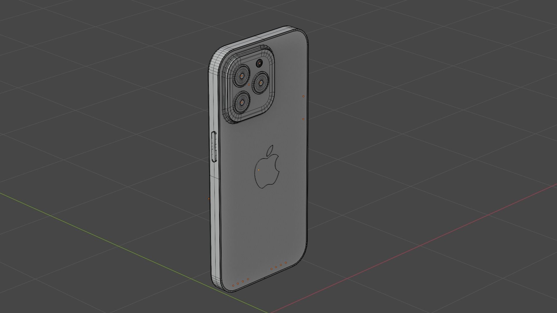 Iphone 13 pro Low-poly 3D model_2