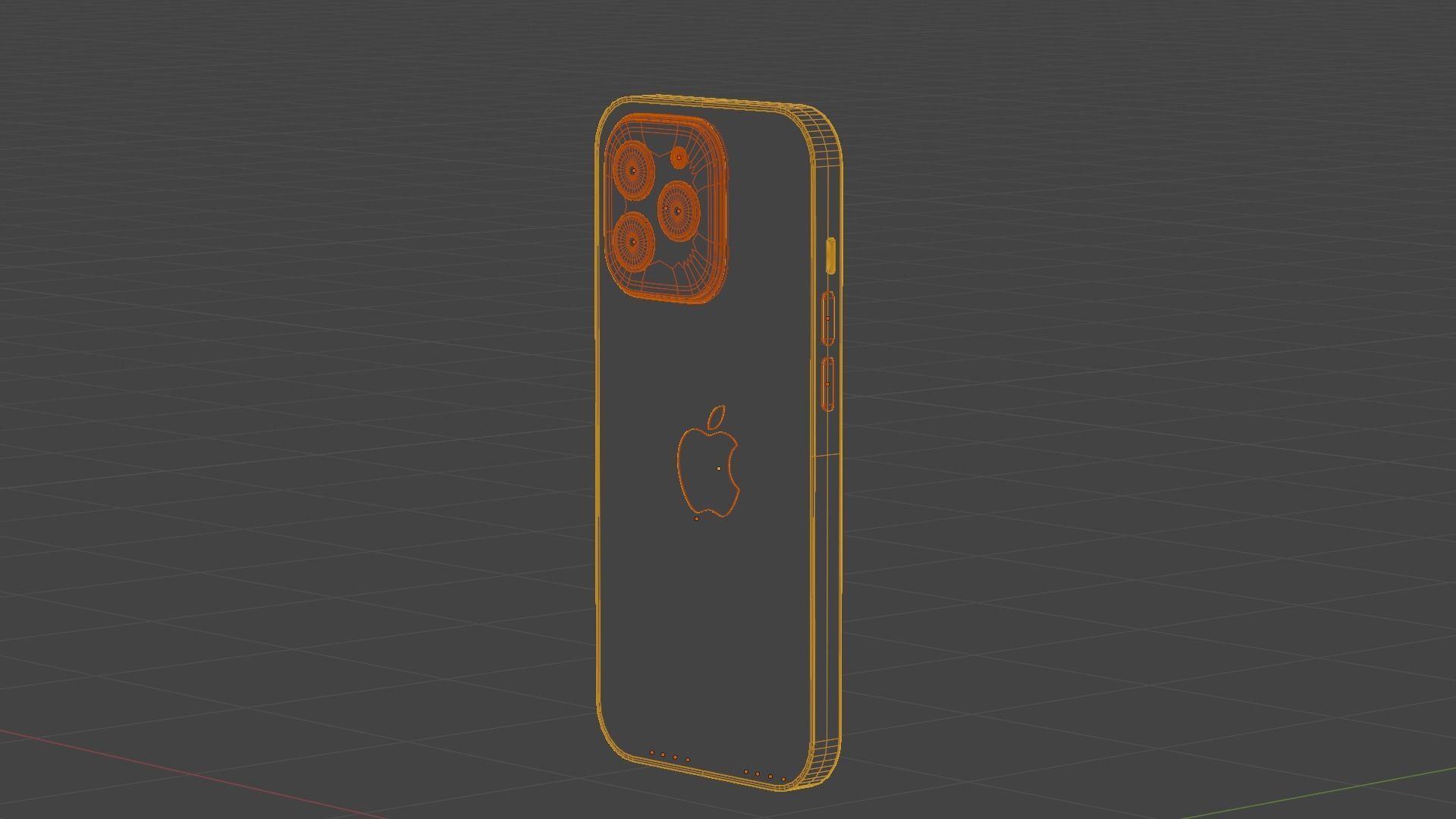 Iphone 13 pro Low-poly 3D model_7