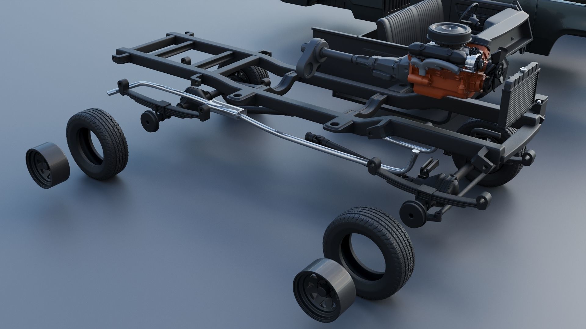 Dodge W150 Club Cab 1979 3D print model_27