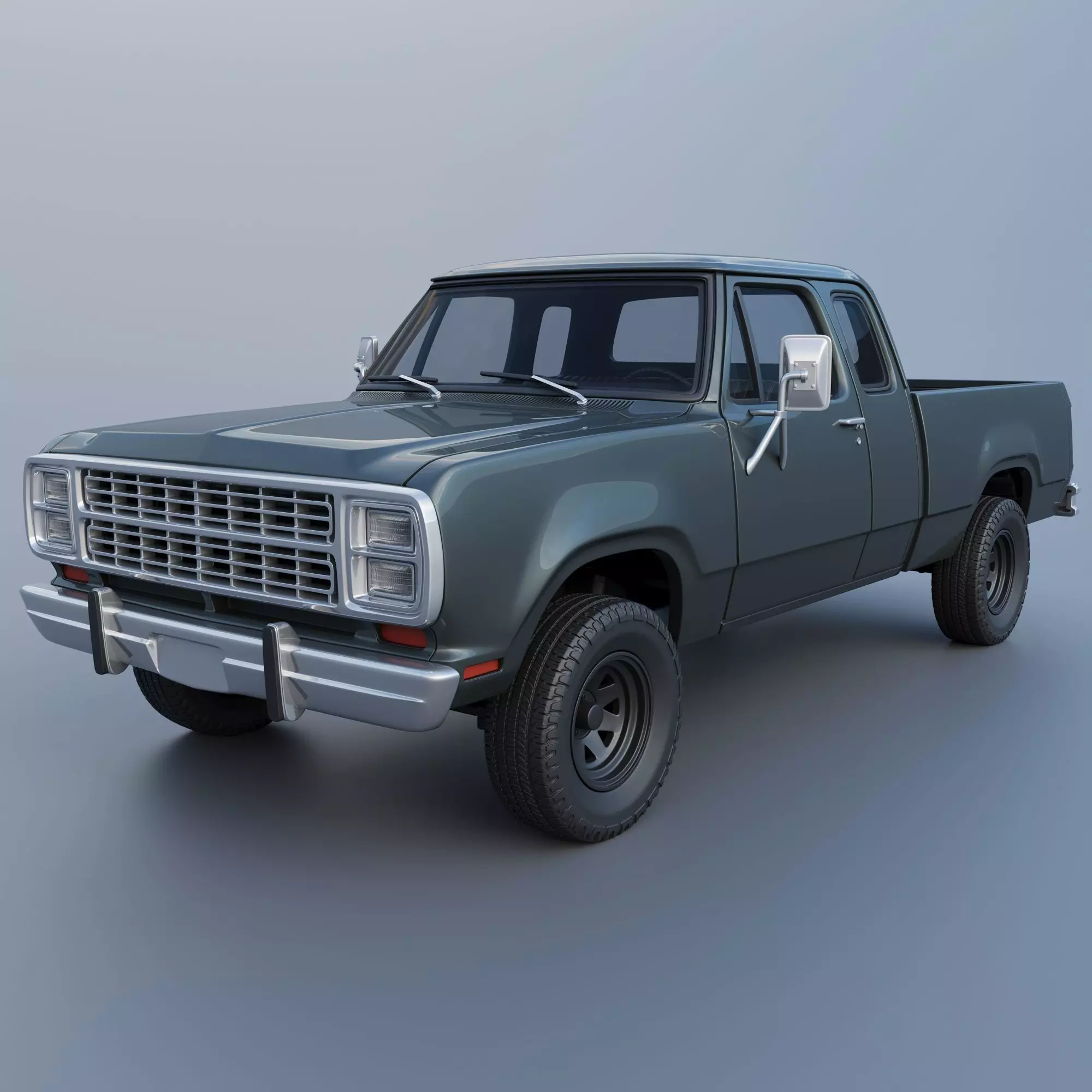 Dodge W150 Club Cab 1979 3D print model_0