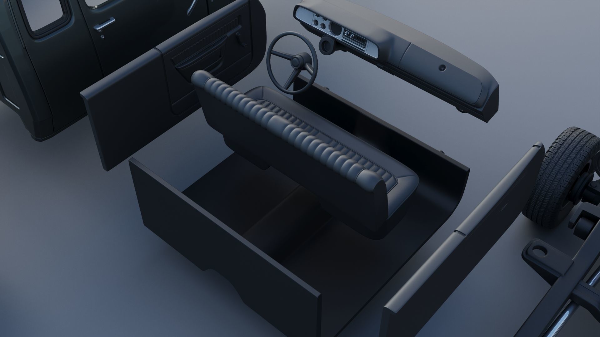 Dodge W150 Club Cab 1979 3D print model_25