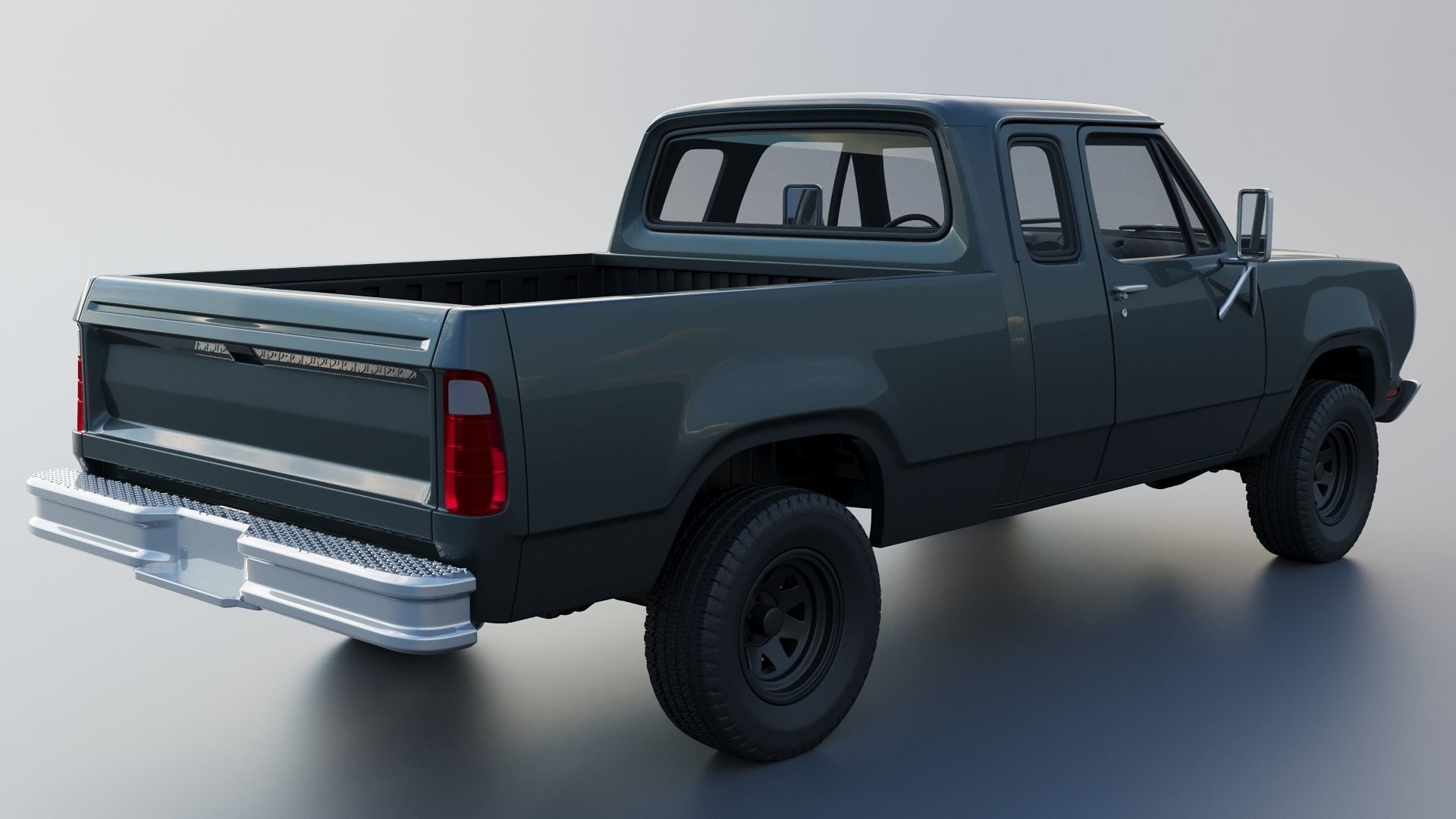 Dodge W150 Club Cab 1979 3D print model_5