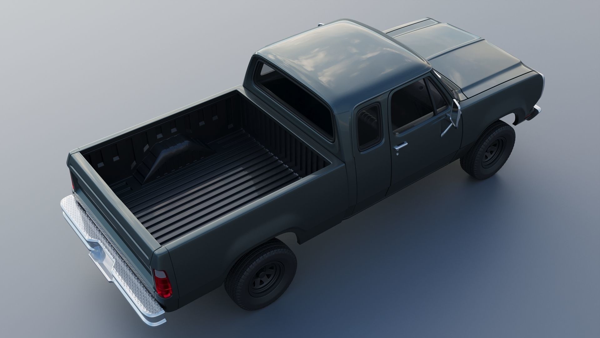 Dodge W150 Club Cab 1979 3D print model_6