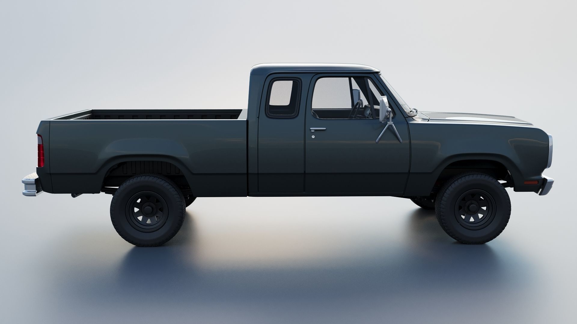 Dodge W150 Club Cab 1979 3D print model_7