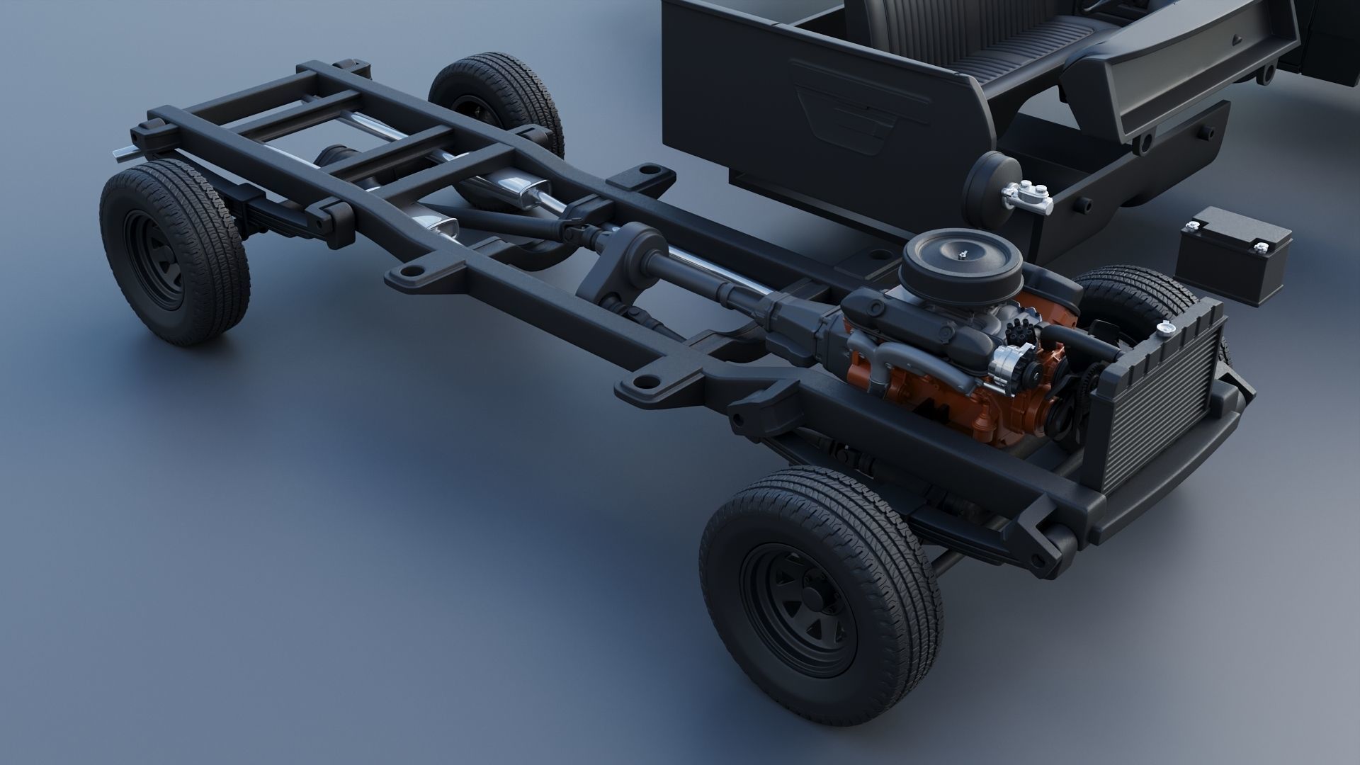 Dodge W150 Club Cab 1979 3D print model_26