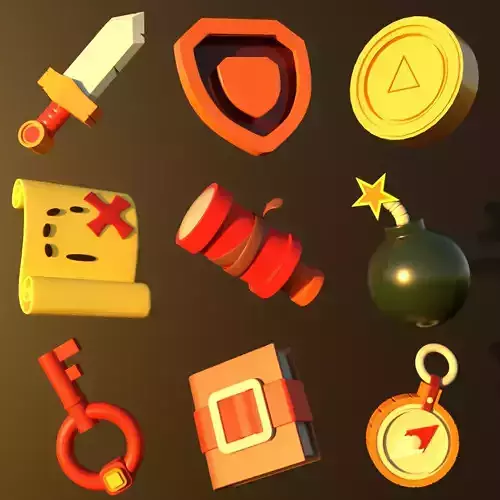 3D  Game asset low-poly Cartoon collection  