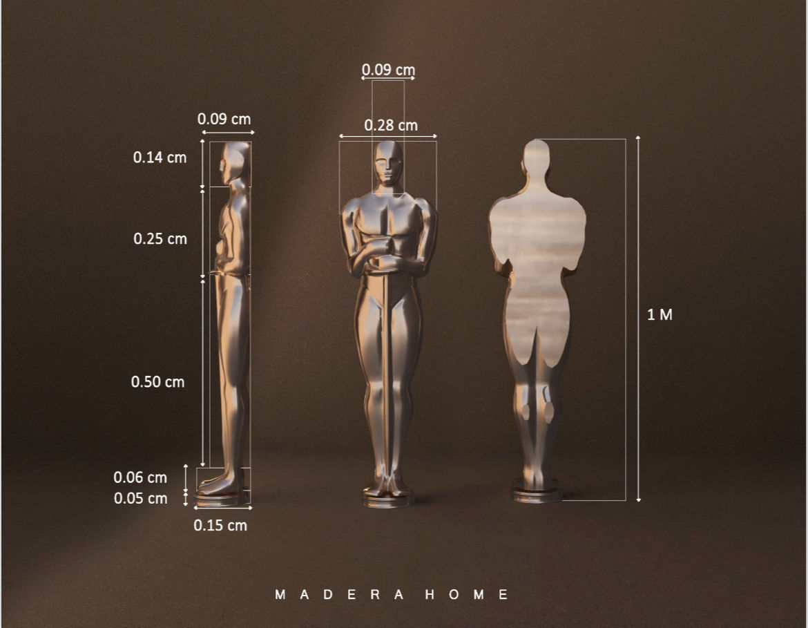 Oscar statue - home decor 3D print model_19