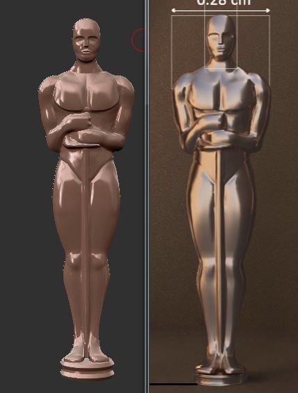 Oscar statue - home decor 3D print model_11