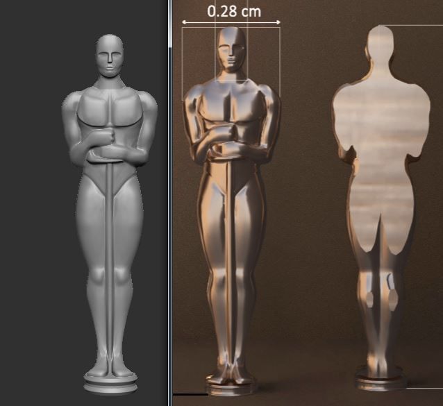 Oscar statue - home decor 3D print model_13