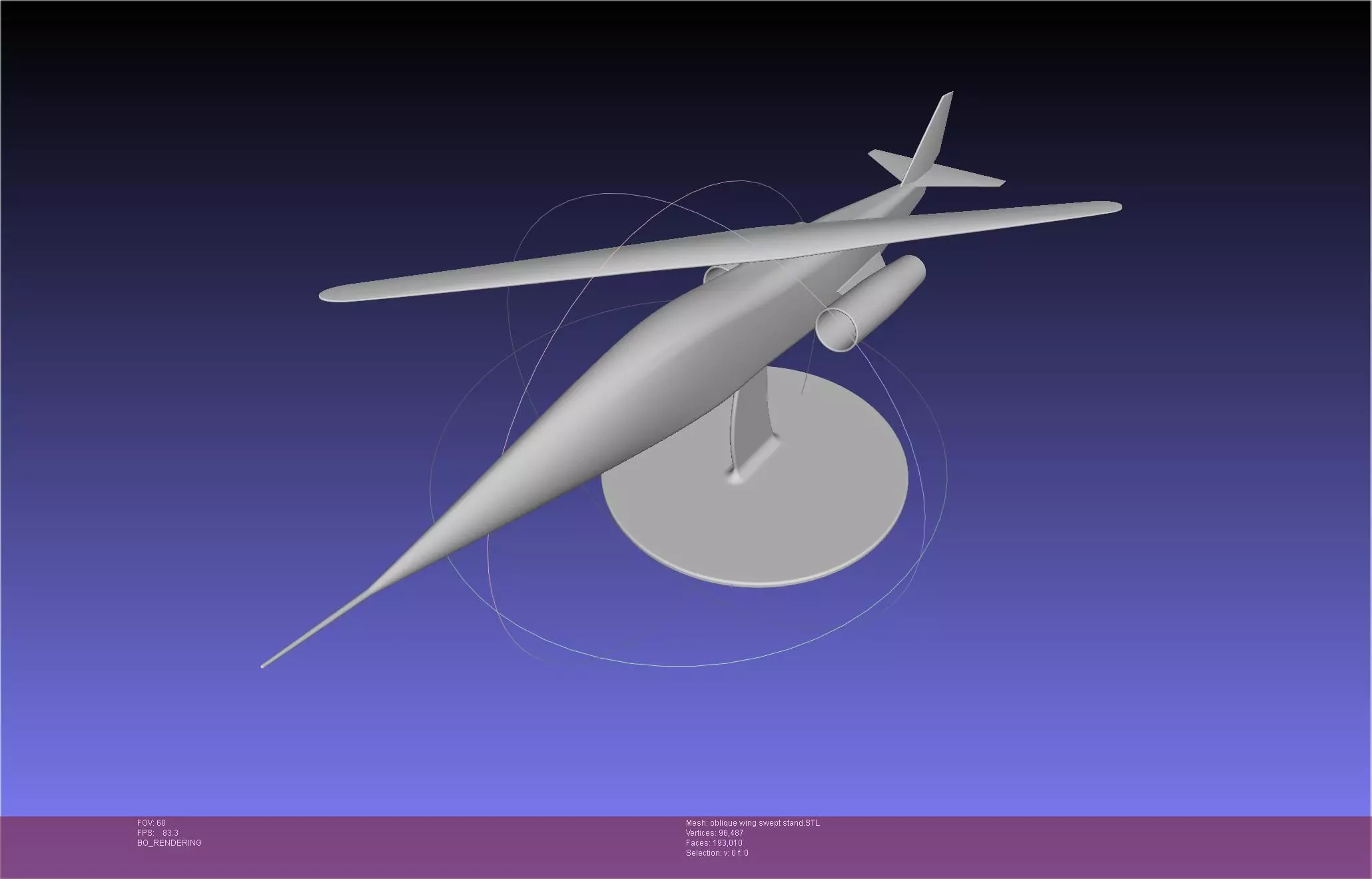 NASA AD-1 Oblique Wing Model 3D print model