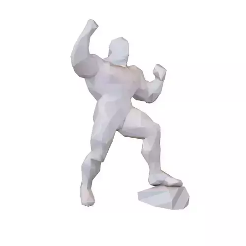 Man Victory Pose Sculpture v1 001