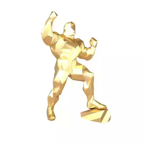 Man Victory Pose Sculpture v1 003
