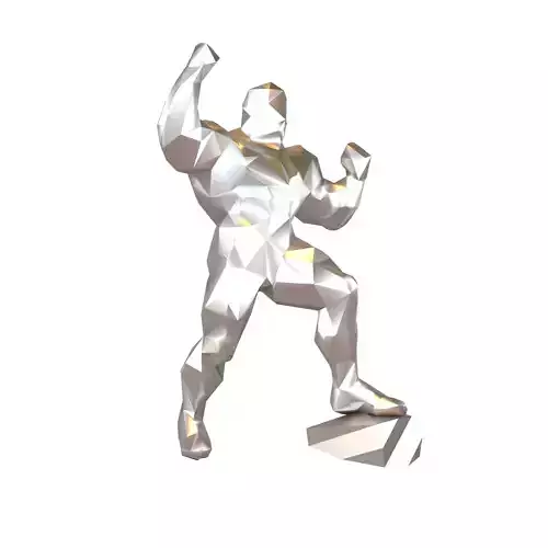 Man Victory Pose Sculpture v1 004