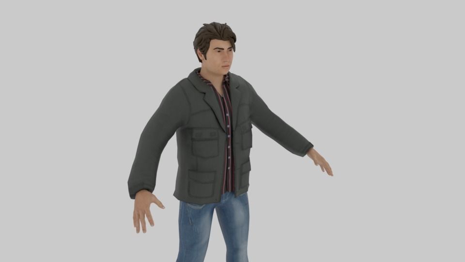 Max man Low-poly 3D model_2