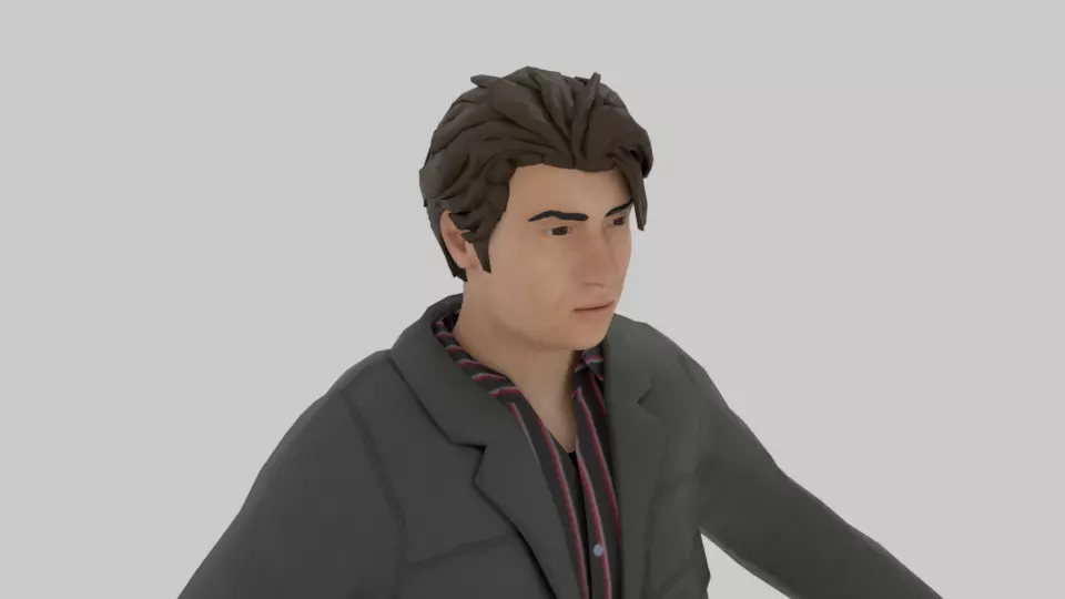 Max man Low-poly 3D model_0