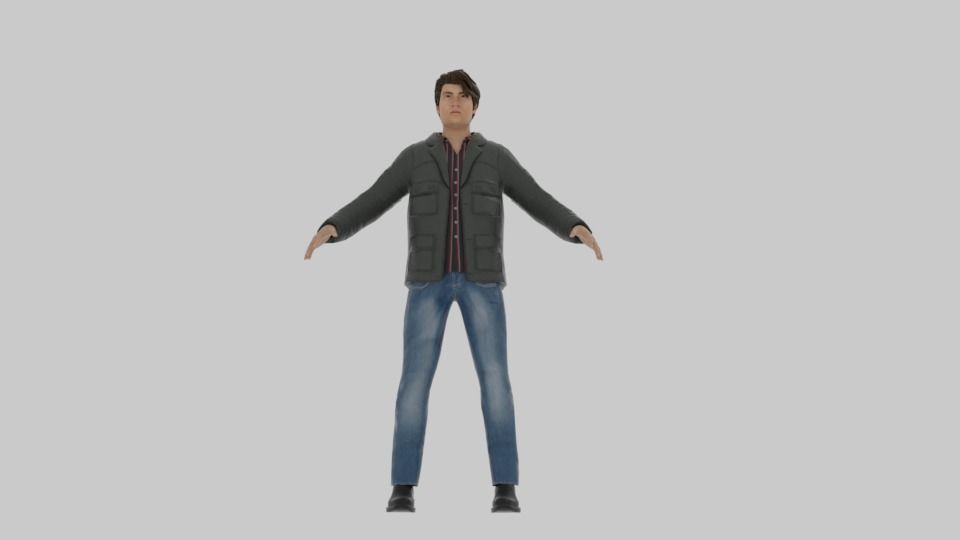 Max man Low-poly 3D model_7