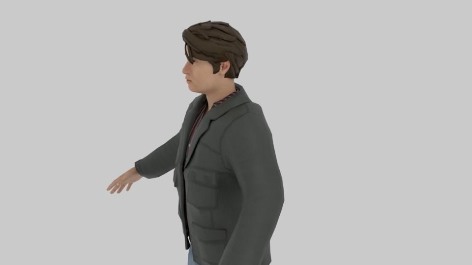 Max man Low-poly 3D model_6