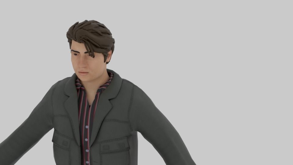Max man Low-poly 3D model_5